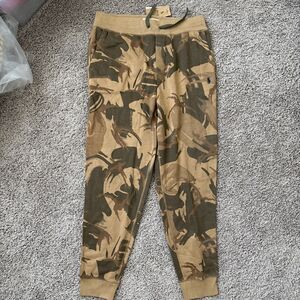 Men's NWT Polo Ralph Lauren Fleece Jogger Pants Denim Brown Camo Size Large